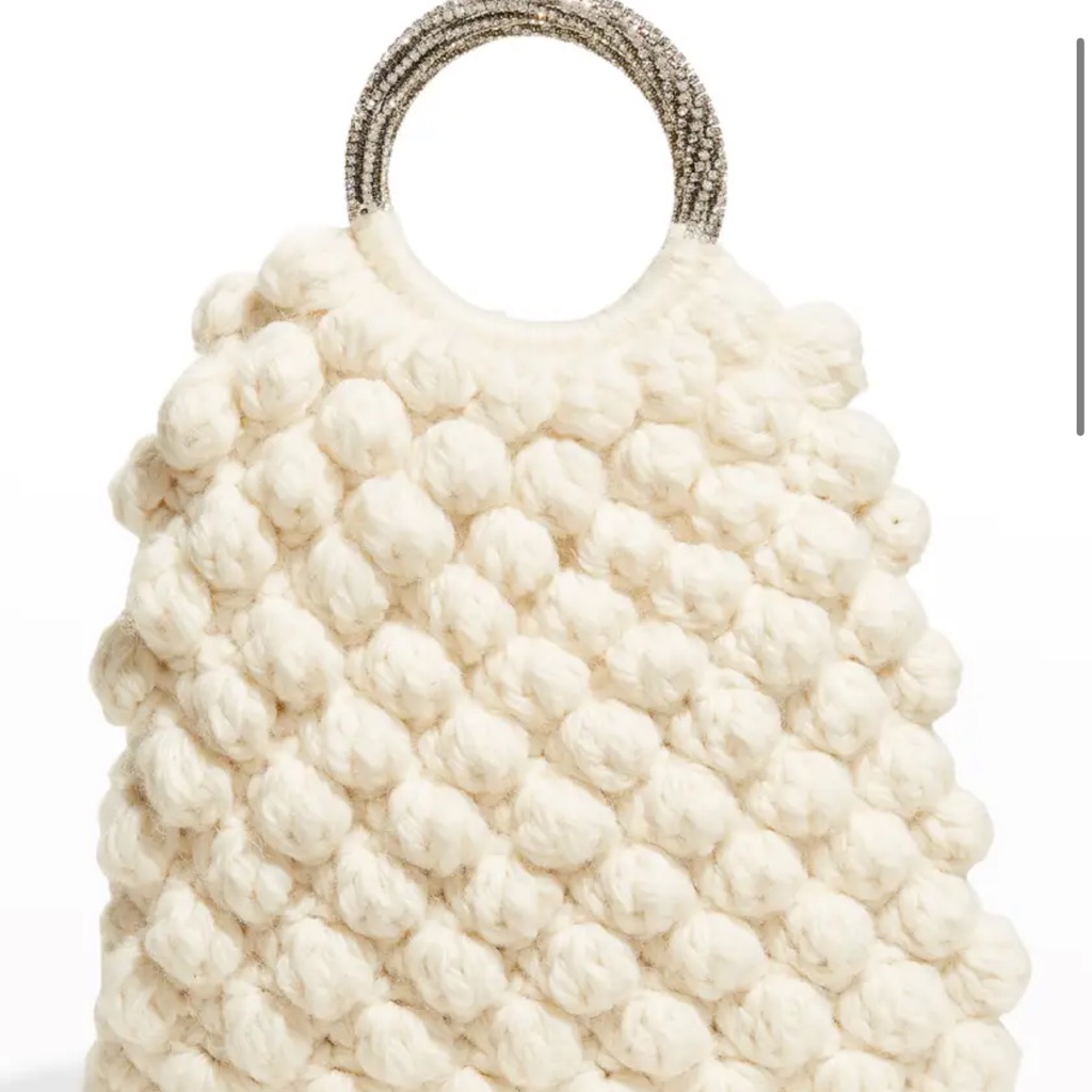 Gedebe Ivory Sachet Crochet Handbag